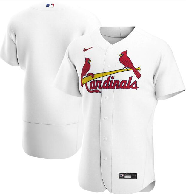 Men's St. Louis Cardinals Blank White Flex Base Stitched Jersey